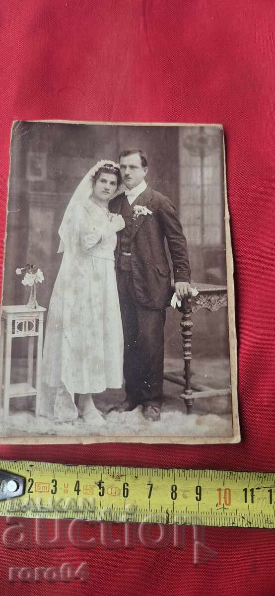 BRIDE AND GROOM - CARDBOARD - 19TH CENTURY - 6