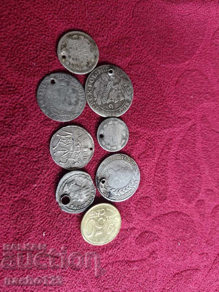Old silver coins
