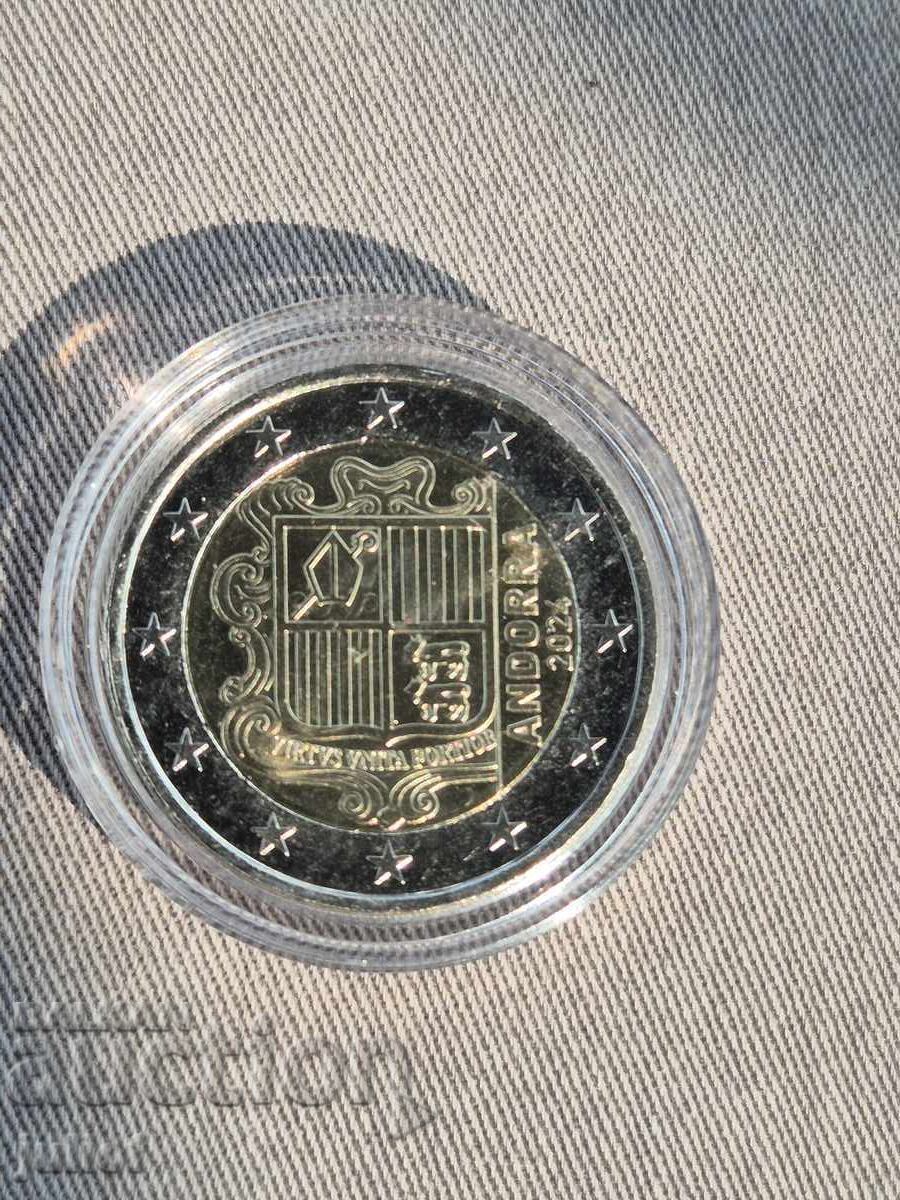2 ευρώ Ανδόρα - 2024 - εθνική UNC (ρολό) σπάνια