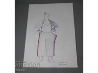 Παλιό καλλιτεχνικό σχέδιο καρικατούρα ο πατέρας της νύφης