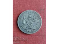 1 σελίνι Αυστραλία 1918 Ασήμι!