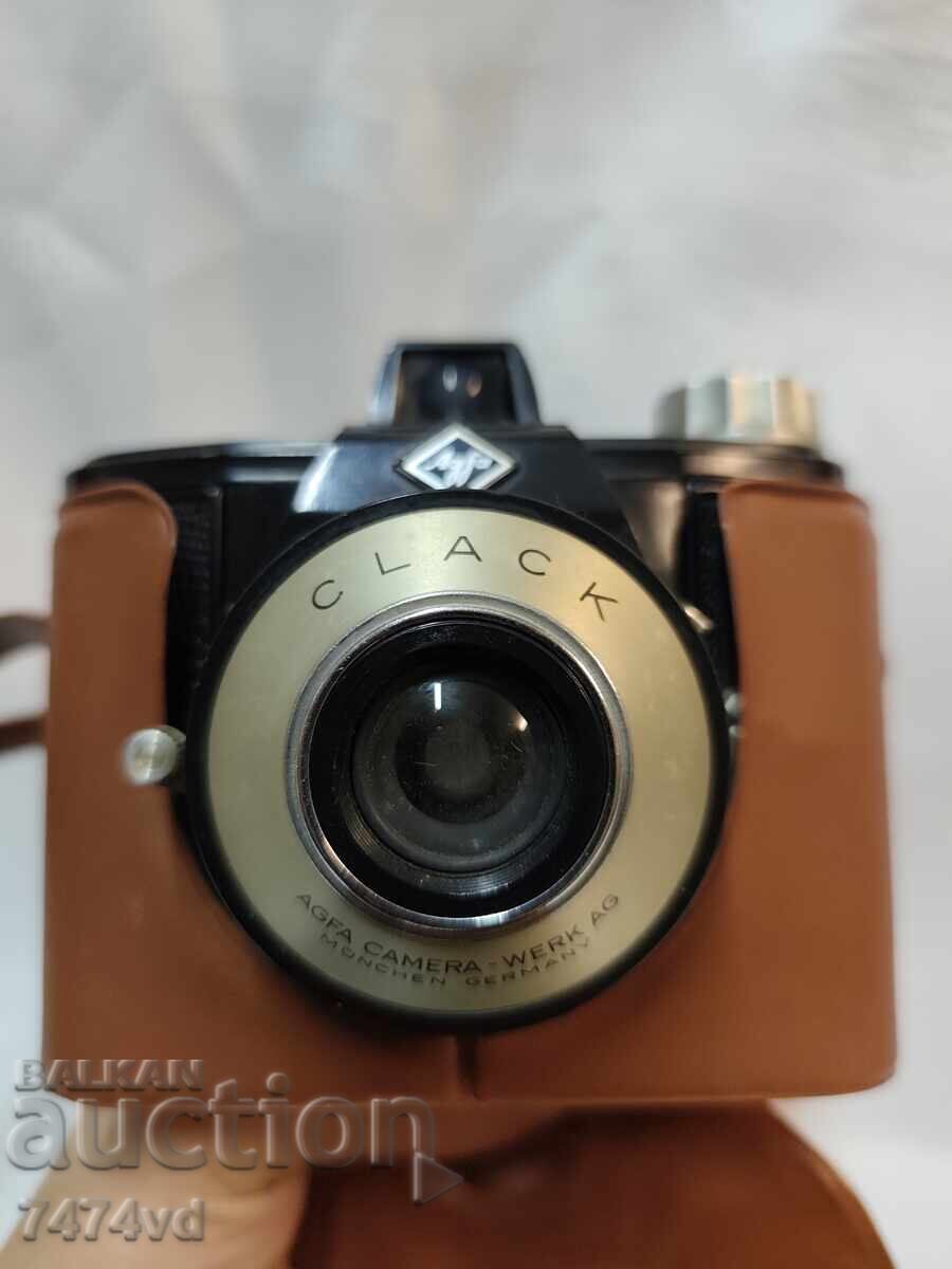 Aparat foto vechi Agfa Clack camera -Werk AG- Germania, cu husă - 5
