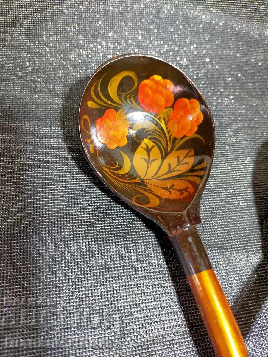 Auction  wooden decorative painted spoon
