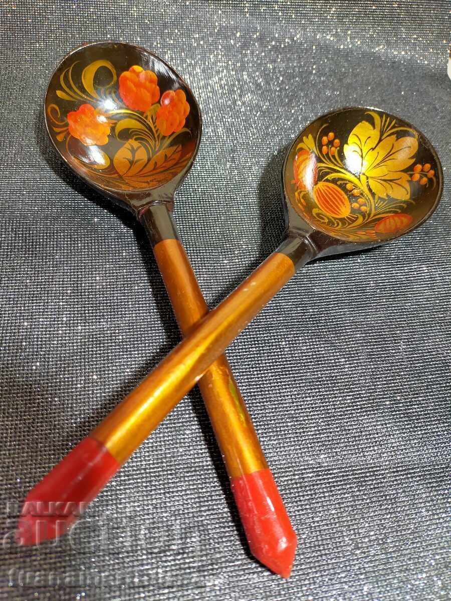 wooden decorative painted spoon