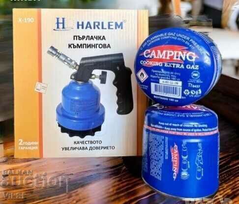 газова горелка метално тяло+Бонус 2 бутилки х 190 гр
