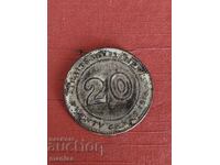 20 Straits Settlements 1910 silver