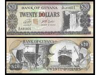 GUYANA 20 GUYANA 20 Dollars, ND(1996-2018), P-30 UNC /c