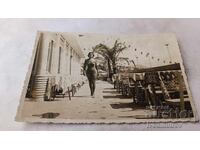 Photo San Remo Young woman in a retro swimsuit