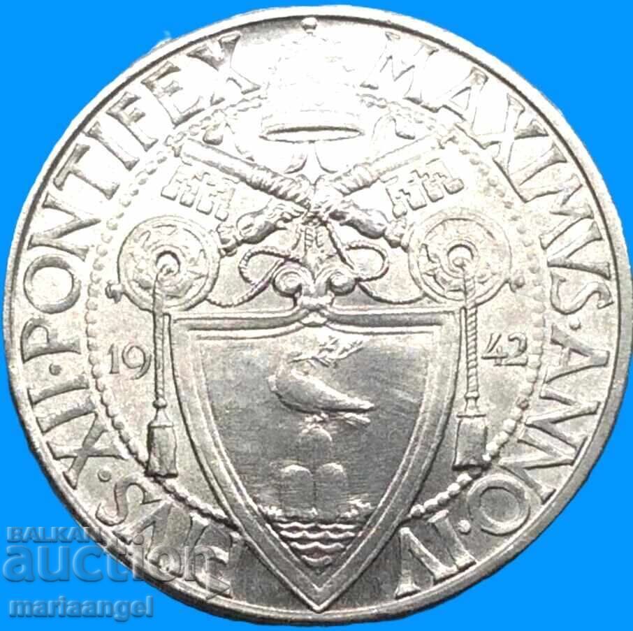 50 de cenți 1942 Vatican Pio al XII-lea - destul de rară - 6