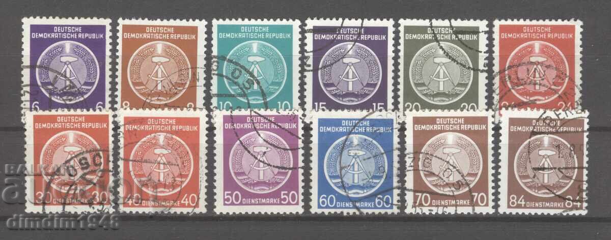 Germania RDG 1954 - Mărci de serviciu Mi 1/17 - serie cu ștampilă
