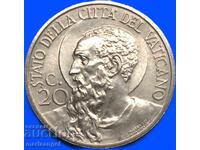 20 чентесими 1932  Ватикан -