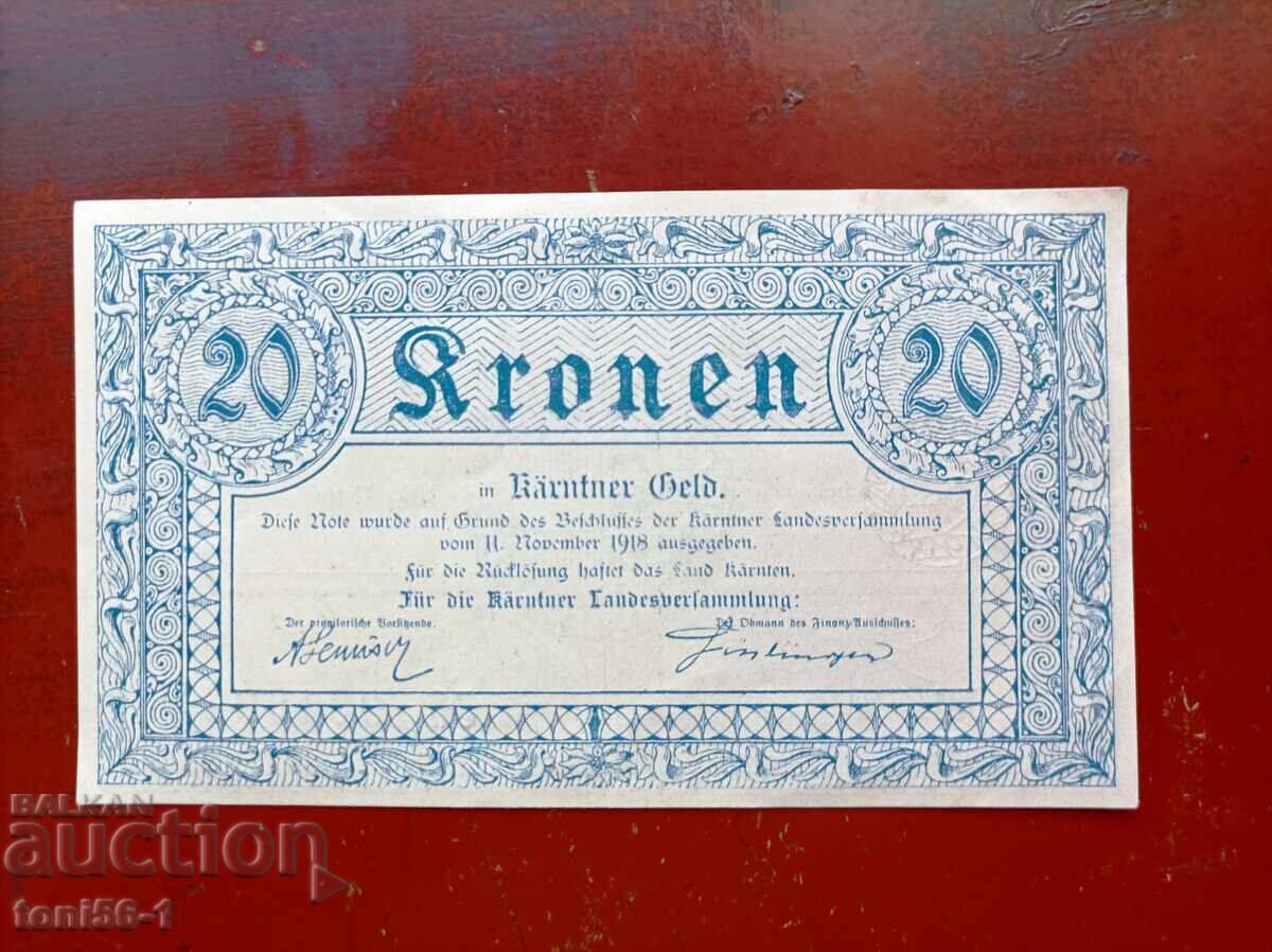 Austria 20 Corona 1918 UNC