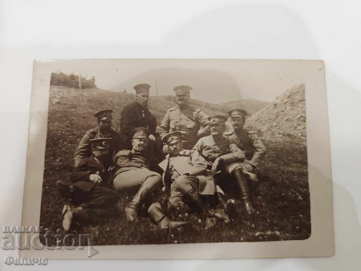 Auction  Military photo postcard with a chaplain, priest with a medal - 1917