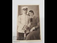 Българска царска фото картичка  - Офицер със сабя