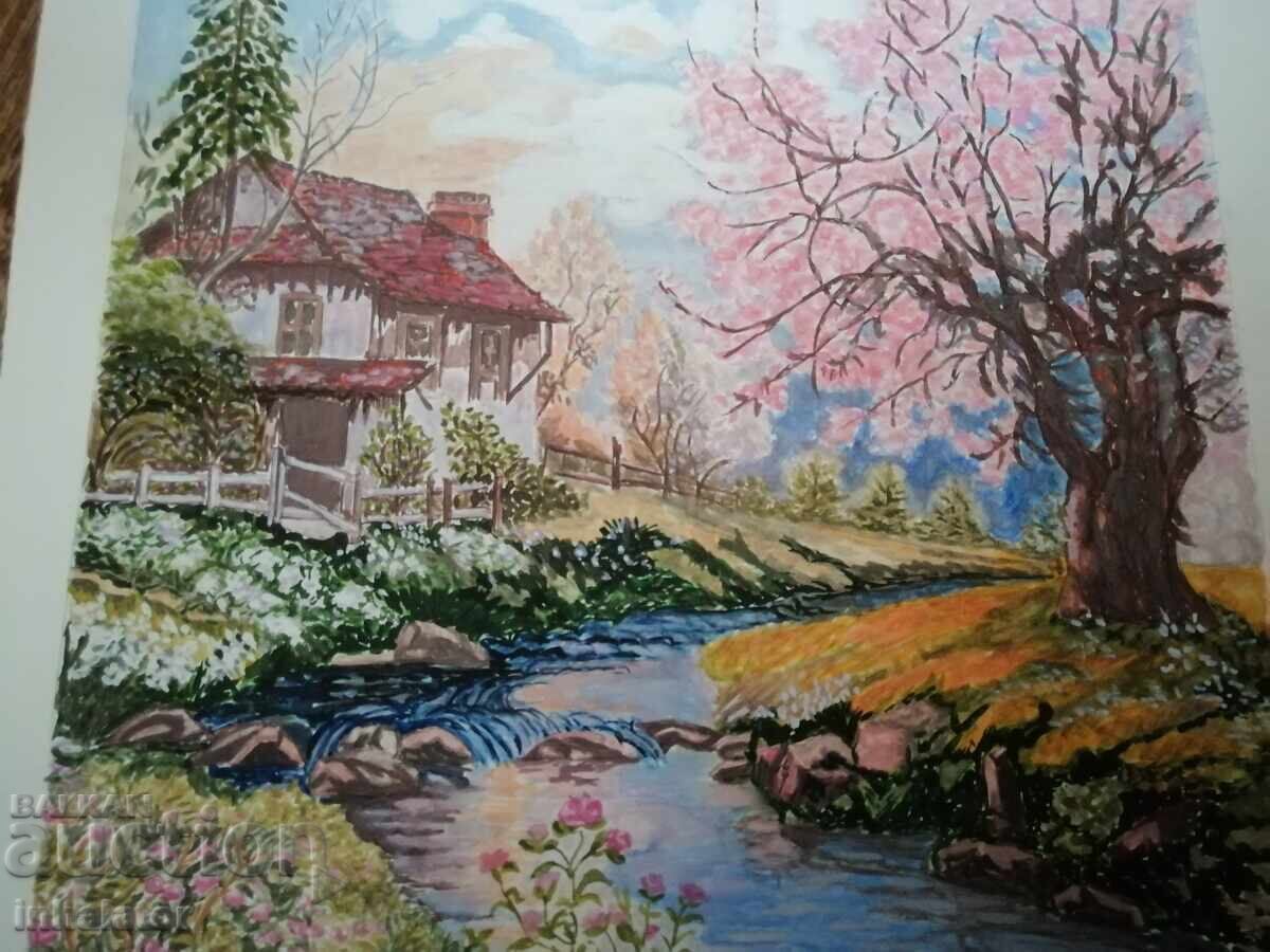 Παράδοση Aquarelle Η άνοιξη είναι εδώ 35,5 - 30 εκ