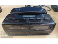 Telephone, cassette player, clock in one from the 80s