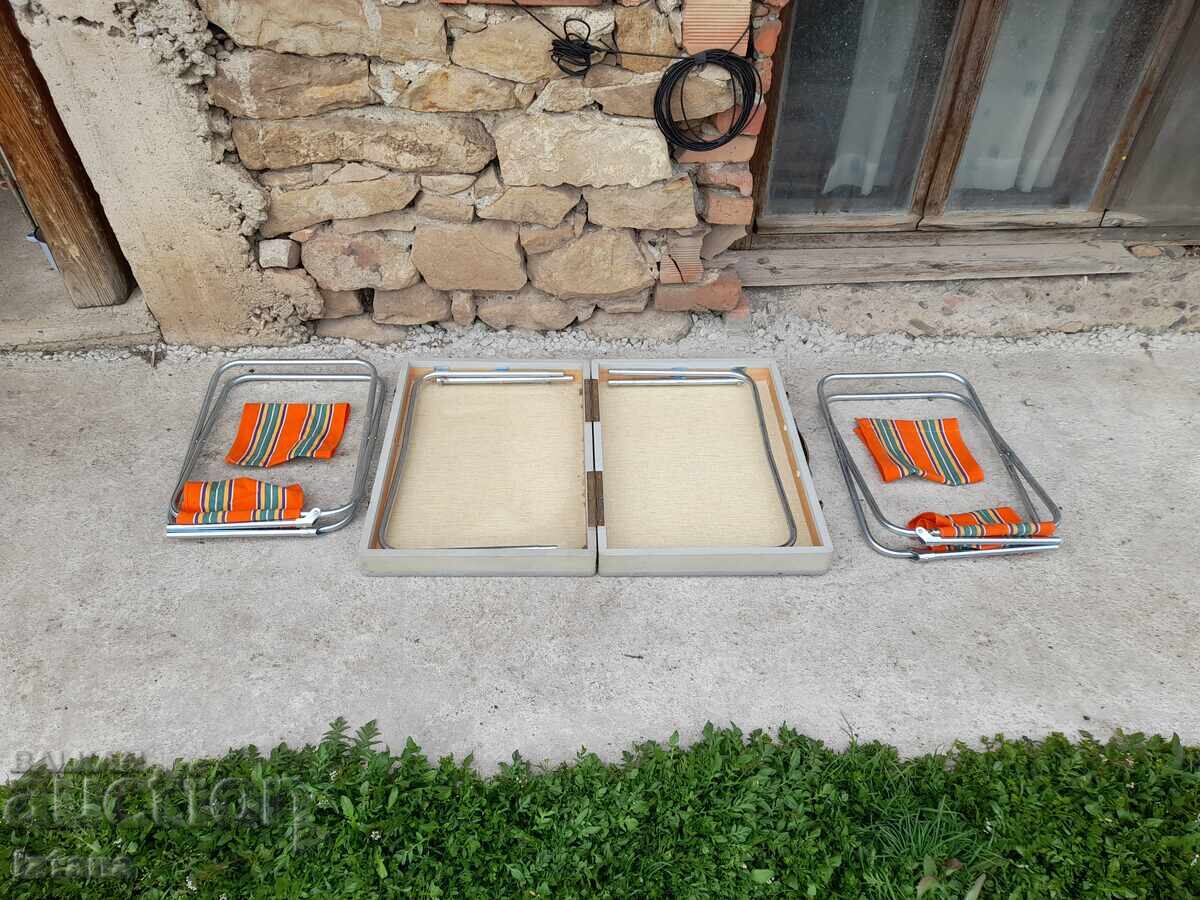 Παλιό σετ κάμπινγκ με τραπέζι και καρέκλες - 6
