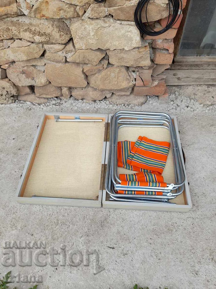 Παλιό σετ κάμπινγκ με τραπέζι και καρέκλες - 7