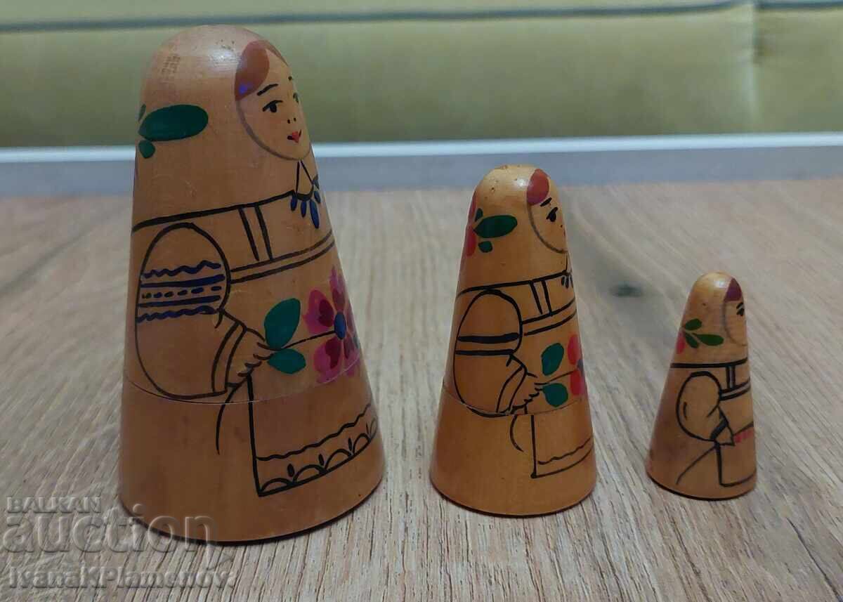 Livrarea Set păpuși Matrioșka Rusia 3 piese