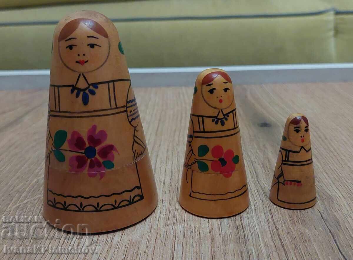 Set păpuși Matrioșka Rusia 3 piese