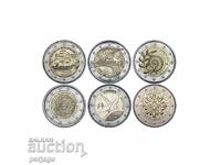 Κέρματα 2 Ευρώ ακυκλοφόρητα, λοτ 6, από ρολά