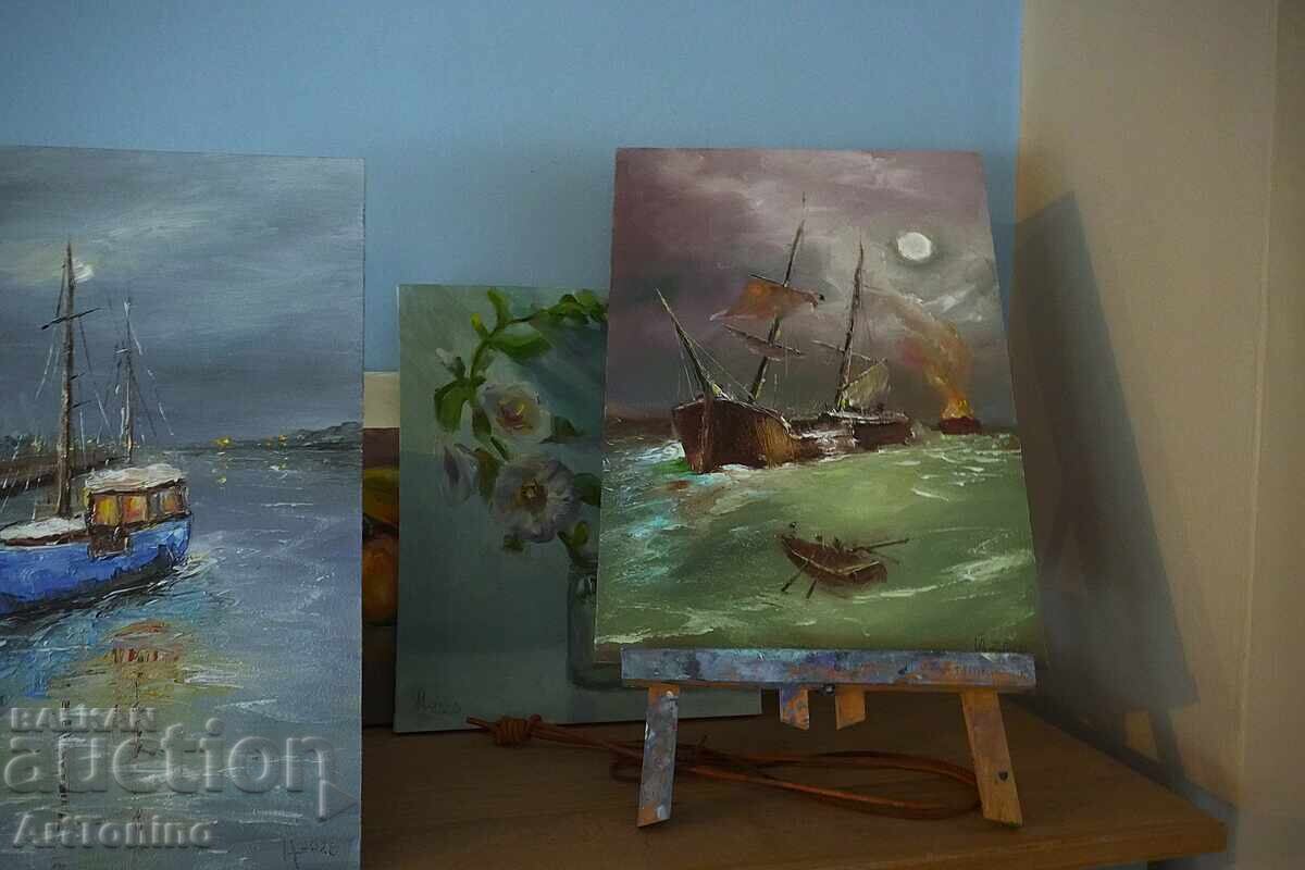 Night Storm-Ship-Oil painting(fine art)- A. Yordanov - 7