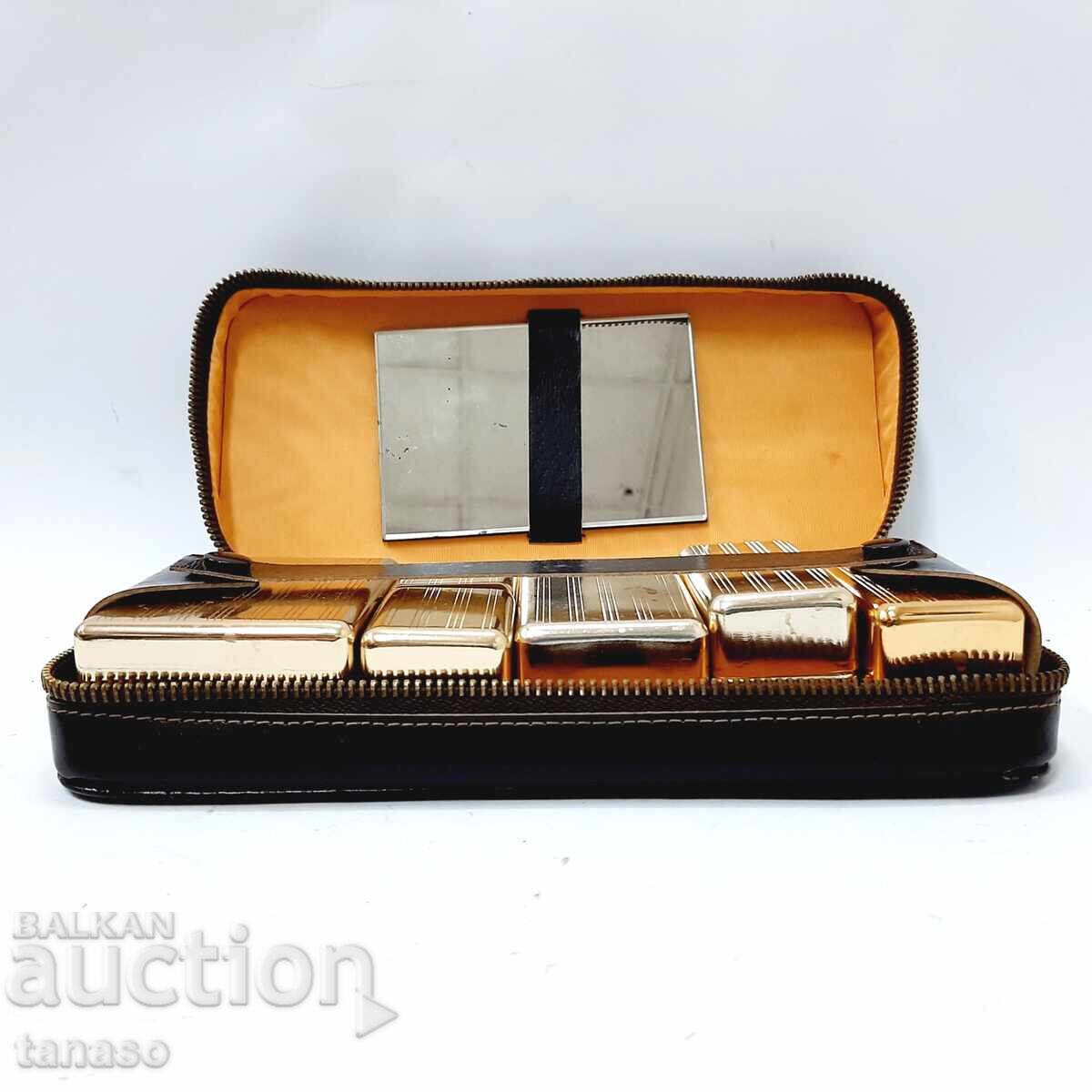 Ρετρό σετ ξυρίσματος, νεσεσέρ ταξιδιού (15.4)