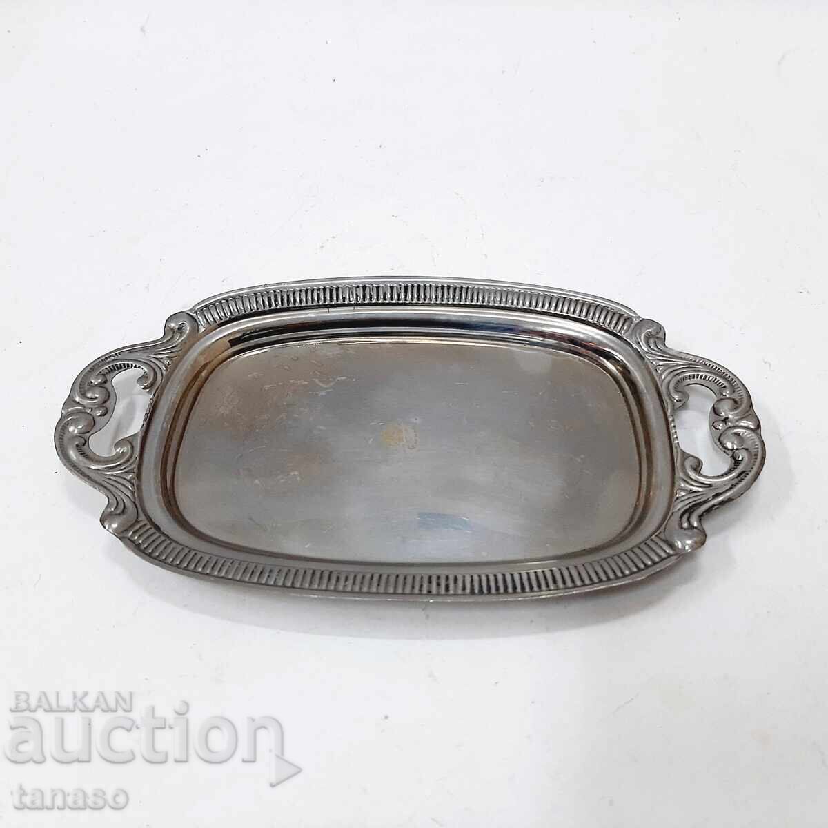 Μικρός vintage επάργυρος δίσκος (15.4)