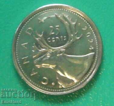 Καναδάς 25 σεντ 2024 - Βασιλιάς Κάρολος Γ'