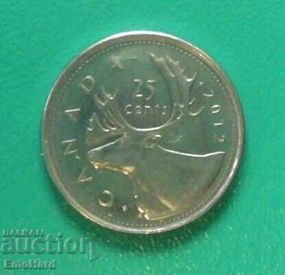 Canada 25 cents 2012