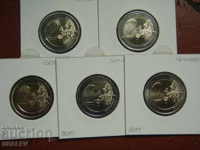 2 Ευρώ 2017 Γερμανία "Reinland" A,D,F,G,J /Germaniya/ - 2 ευρώ - 5