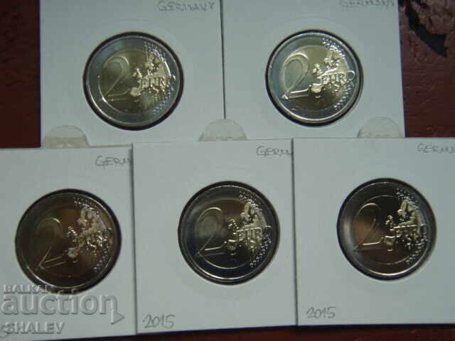 2 Euro 2015 Germany "Flags" A,D,F,G,J /Германия/ - 2 евро - 6