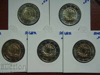 2 Euro 2015 Germania "Steaguri" A,D,F,G,J /Germaniya/ - 2 euro