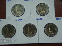 2 euro 2008 Germania "Hamburg" A,D,F,G,J /Germaniya/ - 2 euro