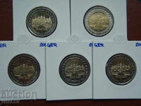 2 euro 2007 Germany "Mecklenburg" A,D,F,G,J /Германия 2 евро