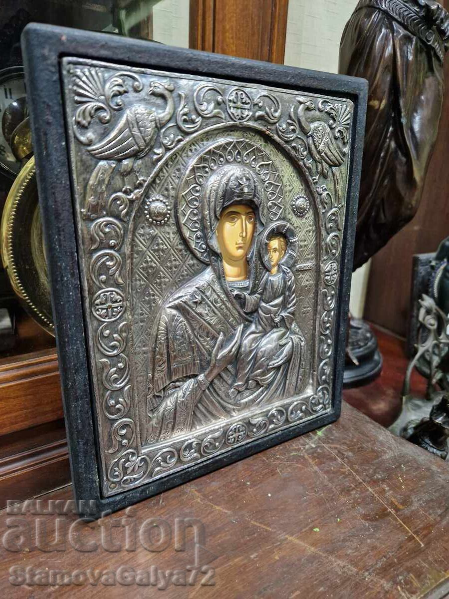 Аукцион Прекрасна антикварна сребърна икона със сертификат