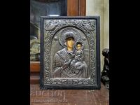 O icoană minunată din argint antic cu certificat