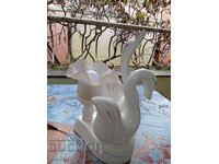 Lampă de noapte din porțelan cu lebede