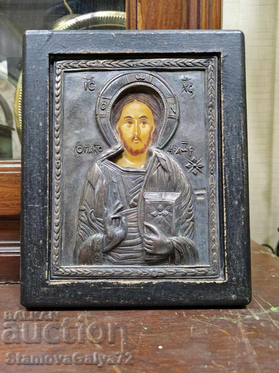 Auction  A wonderful antique silver icon with certificate