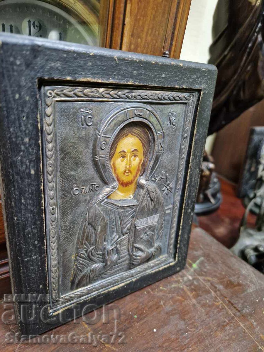 Delivery of A wonderful antique silver icon with certificate