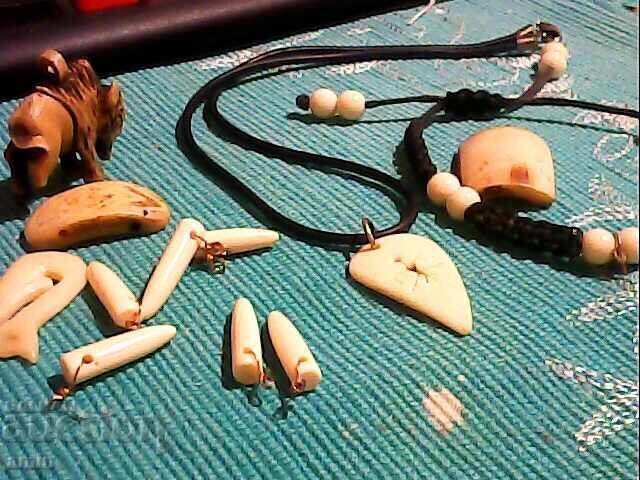 лот от колие гривна весулки от кост