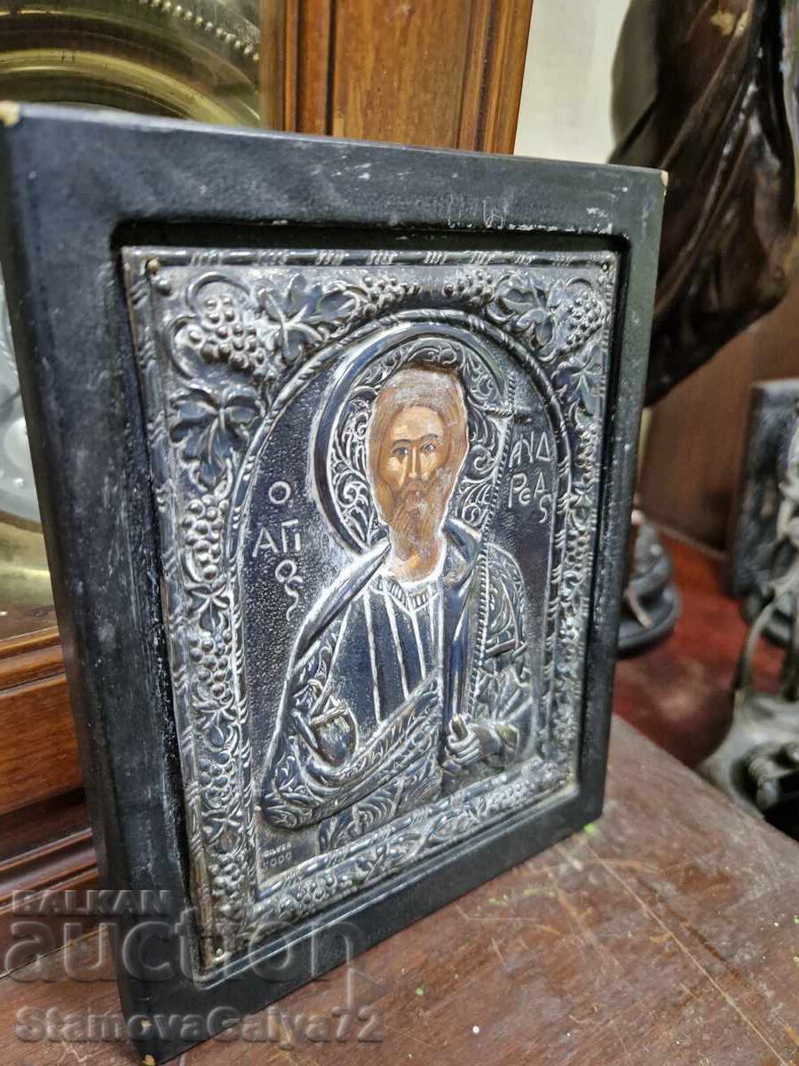 Livrarea Excelentă icoană antică de argint cu certificat