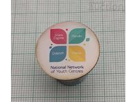 REȚEA NAȚIONALĂ CENTRE DE TINERET LOGO INSIGNĂ PIN