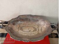 Silver-plated bowl, Art Deco fruit bowl