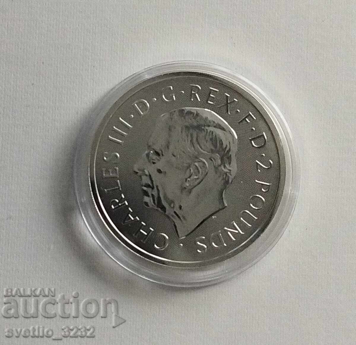 Ασήμι 1 OZ 2024 Βρετανία με τιμή € 125.00 | 244.48 BGN