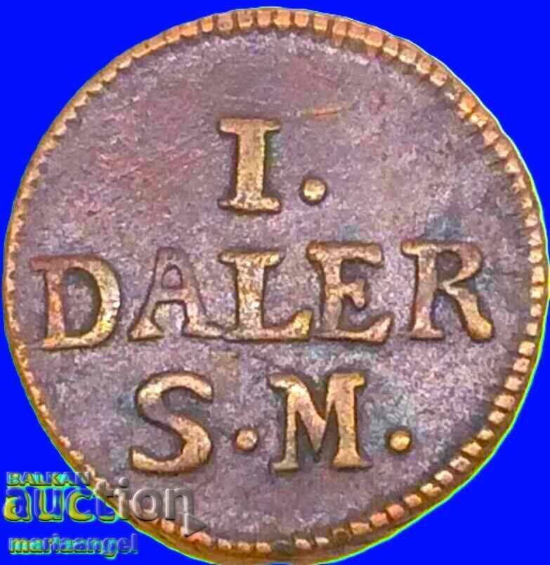 Δημοπρασία Σουηδία 1 Ντάλερ 1716 Κάρολος ΙΒ Χάλκινο