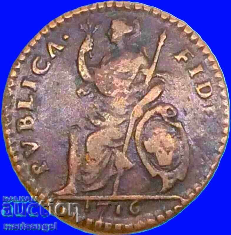 Παράδοση Σουηδία 1 Ντάλερ 1716 Κάρολος ΙΒ Χάλκινο