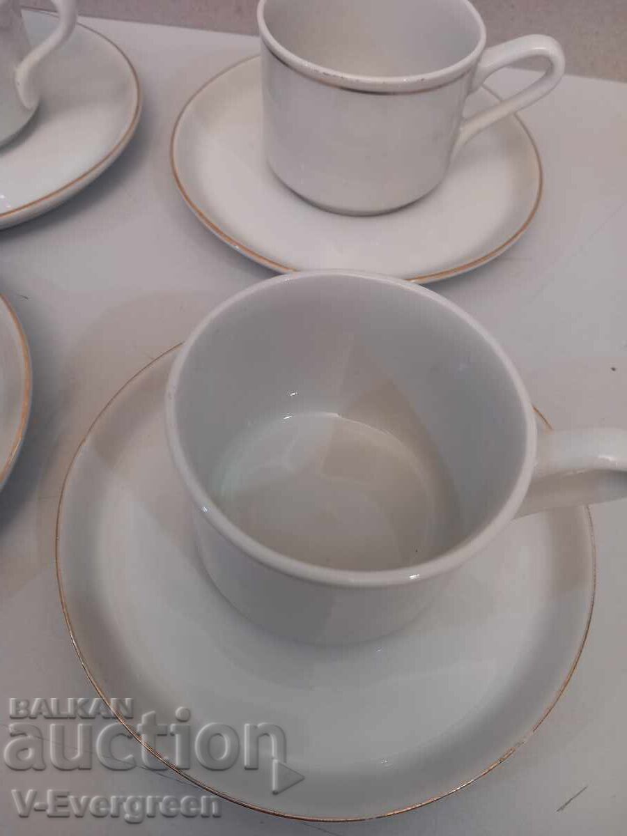 Licitație 4 cești de cafea porțelan socialist Razgrad