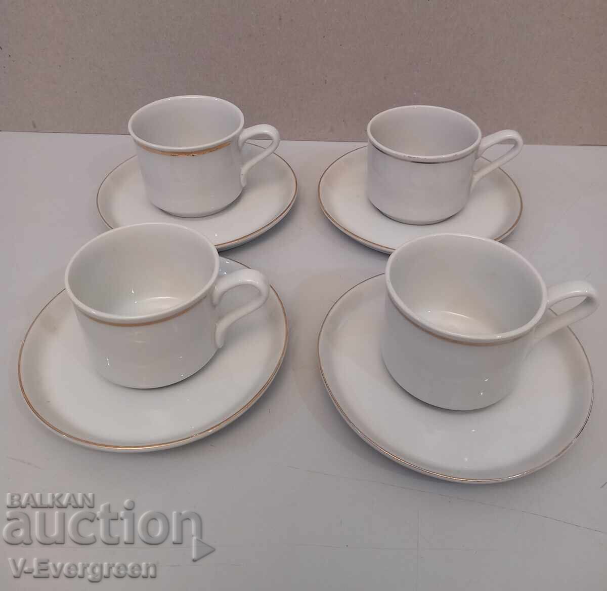 4 cești de cafea porțelan socialist Razgrad