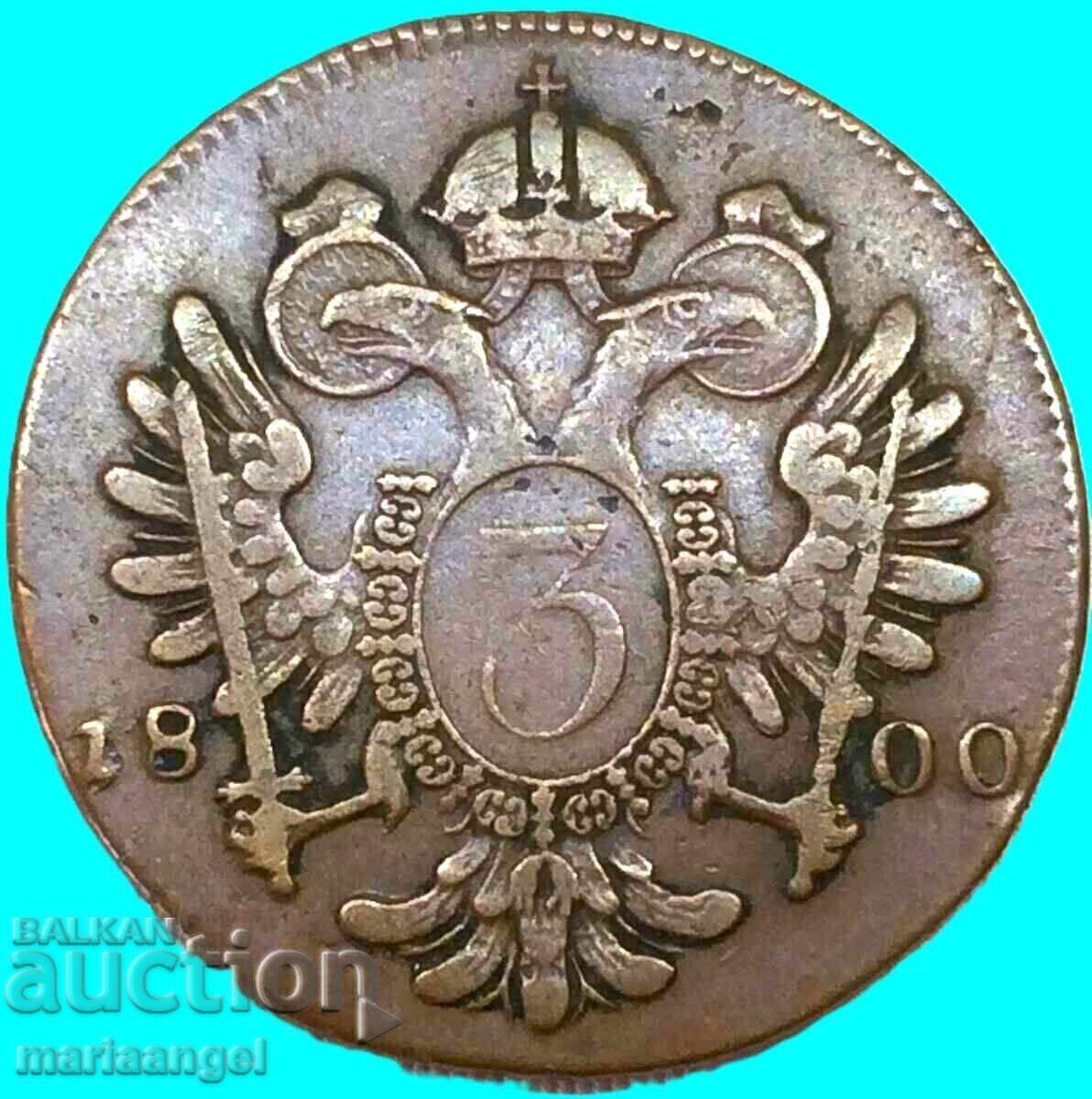 Austria 3 crucișătoare 1800 S - Schmolnitz 30mm imp. Francis dragă - 7